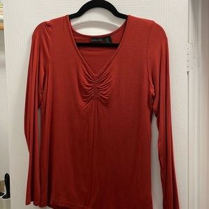 Rust orange long sleeve tee